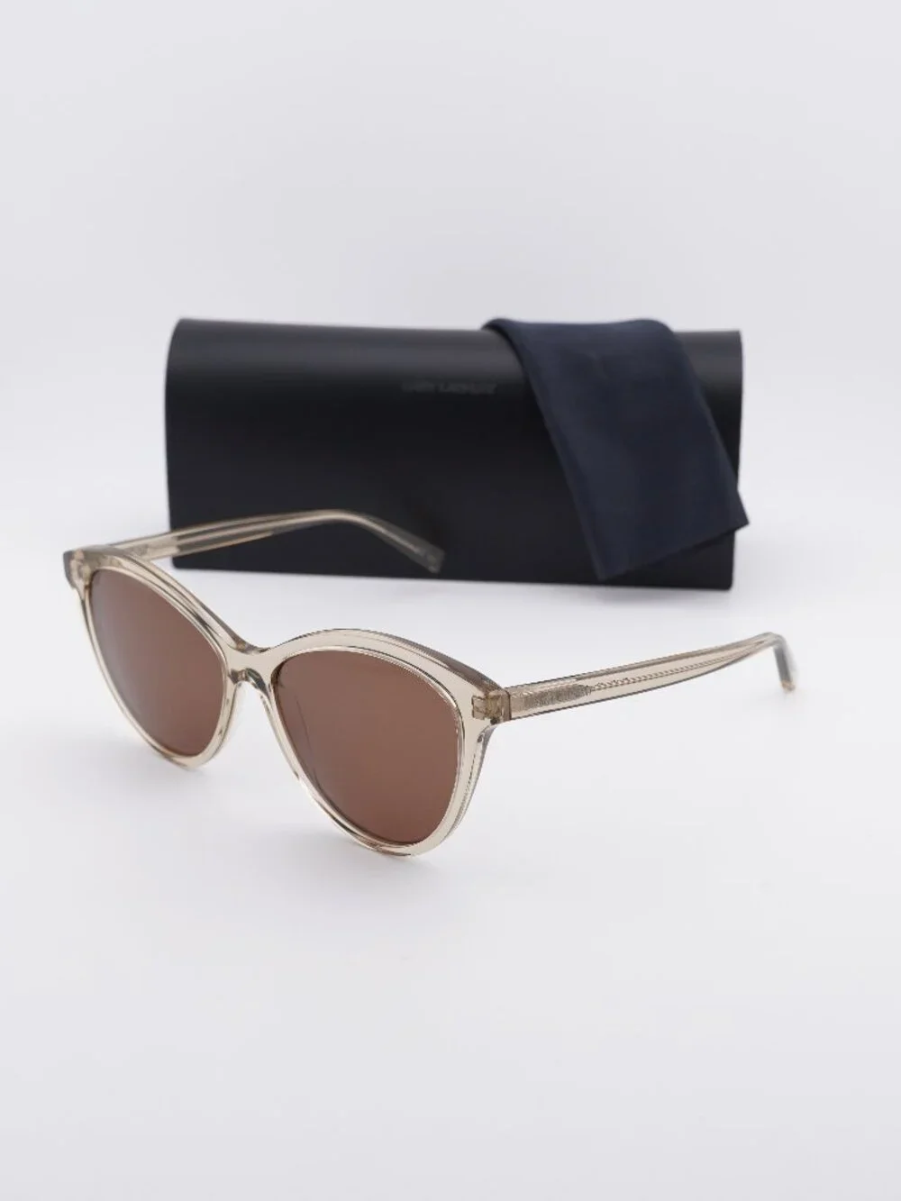 Saint Laurent SL456 004 Cat Eye Sunglasses - Yellow / Brown